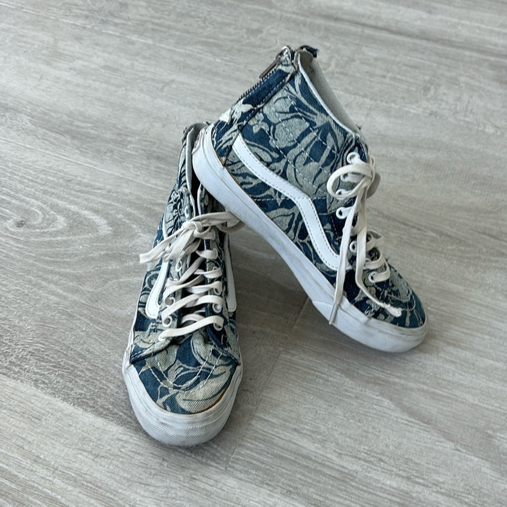 Vans Sk8-Hi Slim Zip Indigo Tropical Print size 5